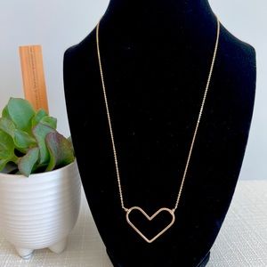 18” gold filled necklace with heart charm